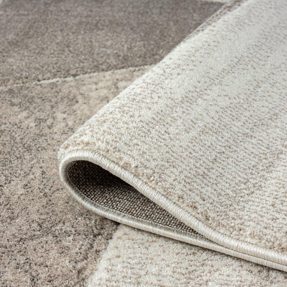 Deco Tapis Tapis Salon & Chambre Géométrique Beige Et Taupe