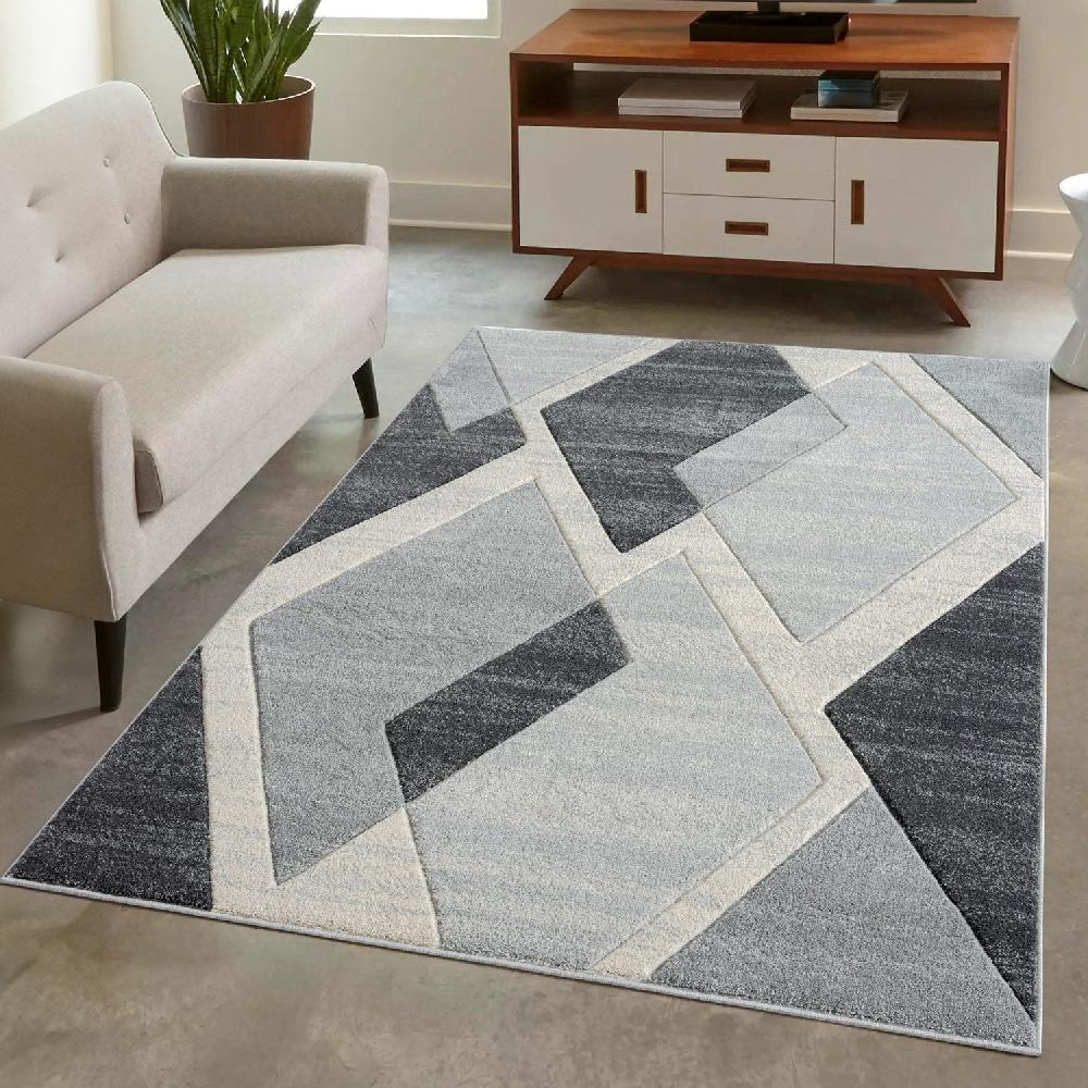 deco tapis Tapis Salon & Chambre Géométrique Nara Gris