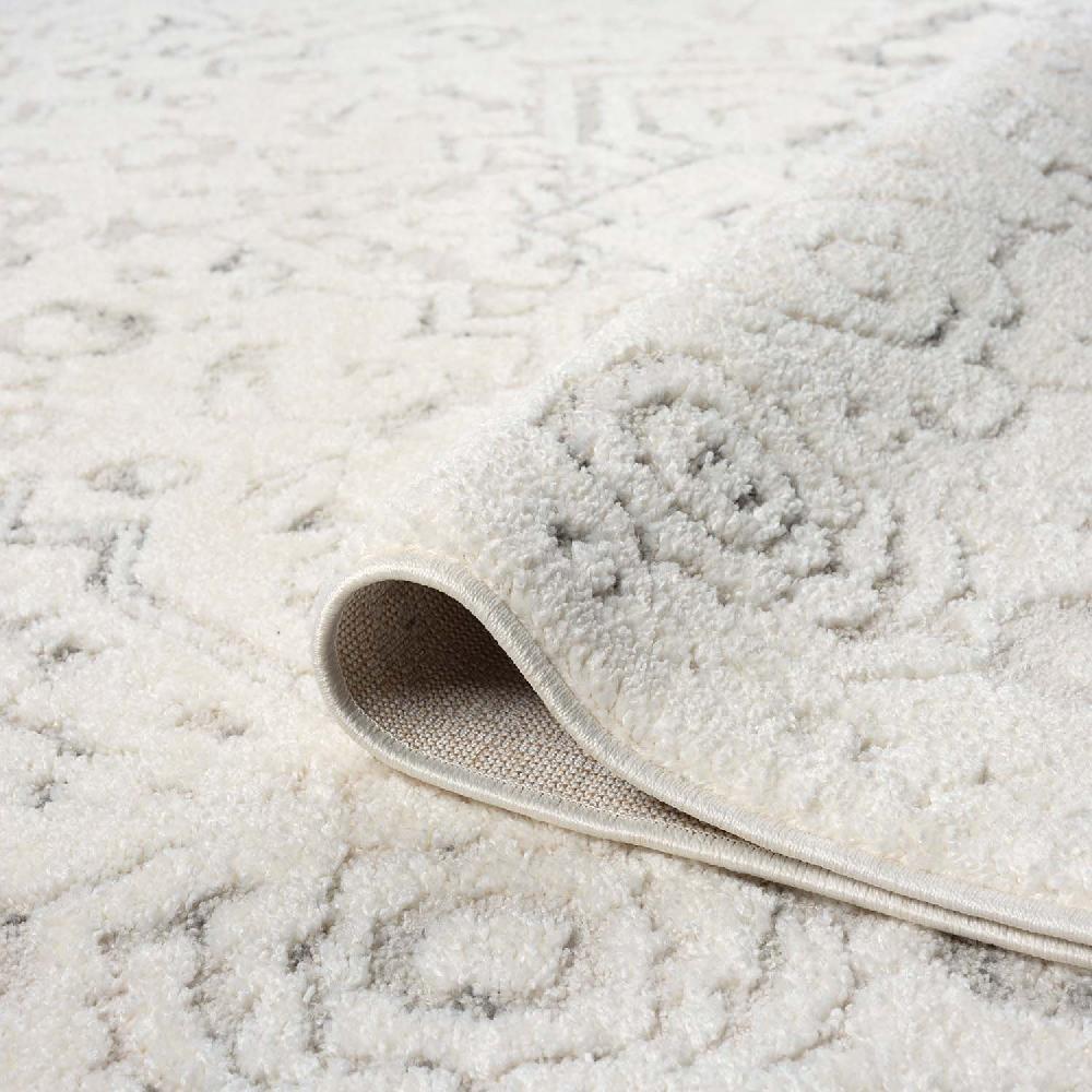 Deco Tapis Tapis SORA Rond à Motifs Vintage En Relief