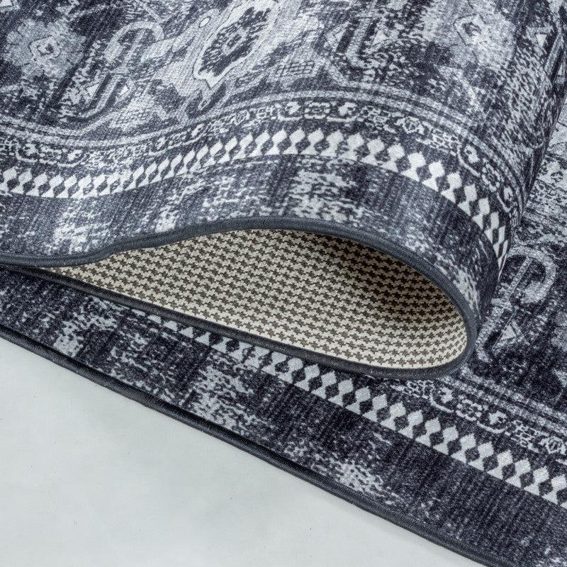 Deco Tapis Tapis Style Persan Noir Lavable En Machine