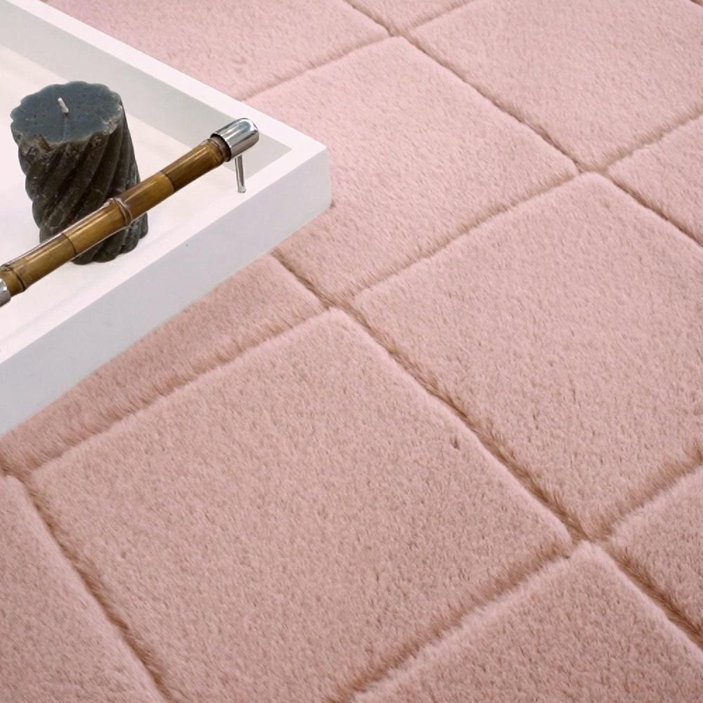 Deco Tapis Tapis Super Doux à Motif Losanges En Relief