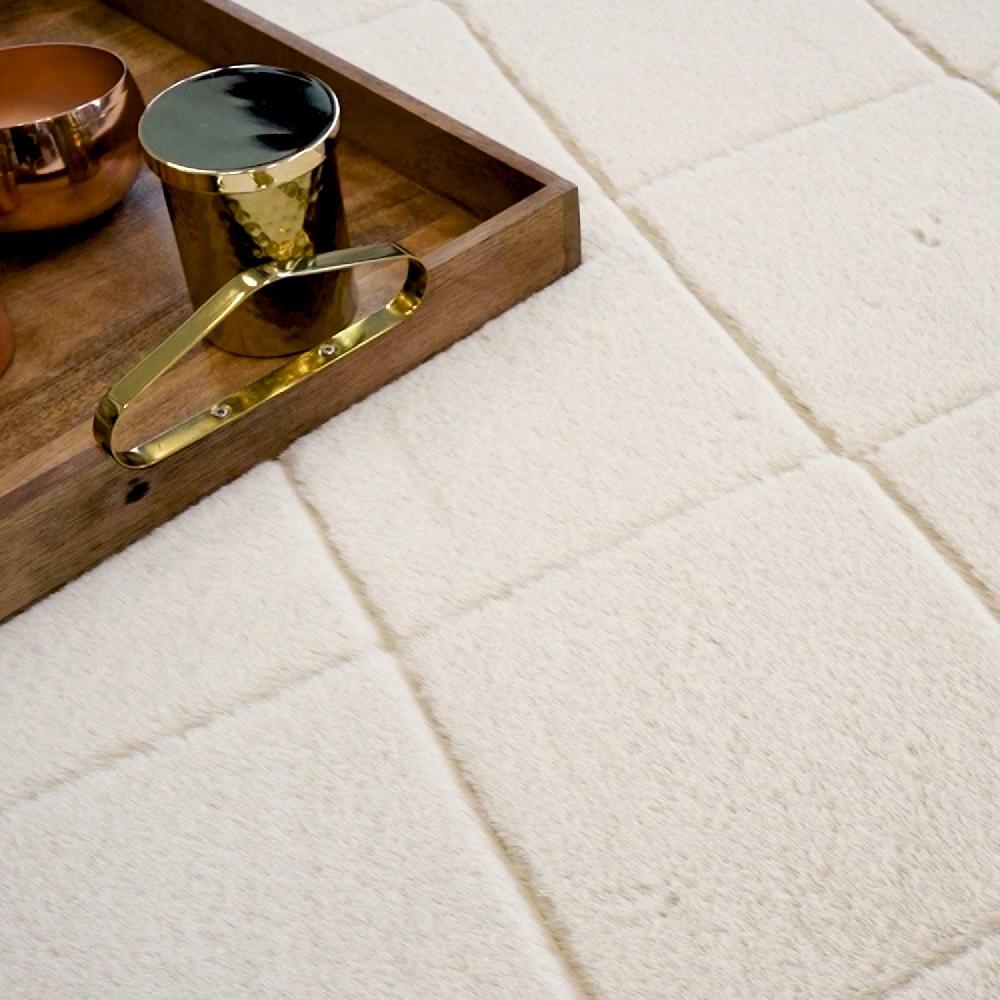 Deco Tapis Tapis Super Doux à Motif Losanges En Relief