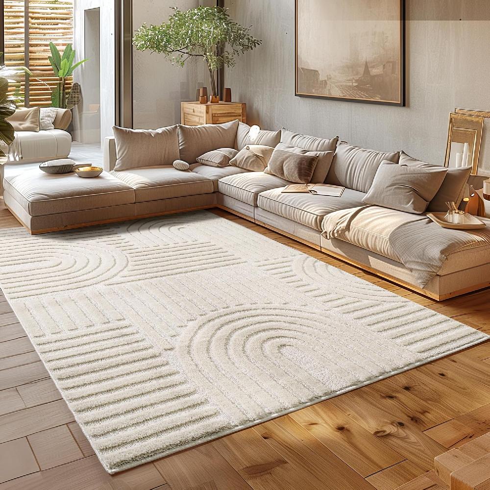 deco Tapis Tapis Unicolore Avec Motifs Effet Relief