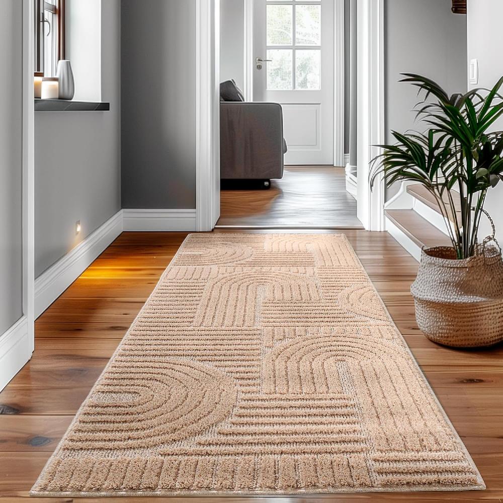 Deco Tapis Tapis Unicolore Avec Motifs Effet Relief