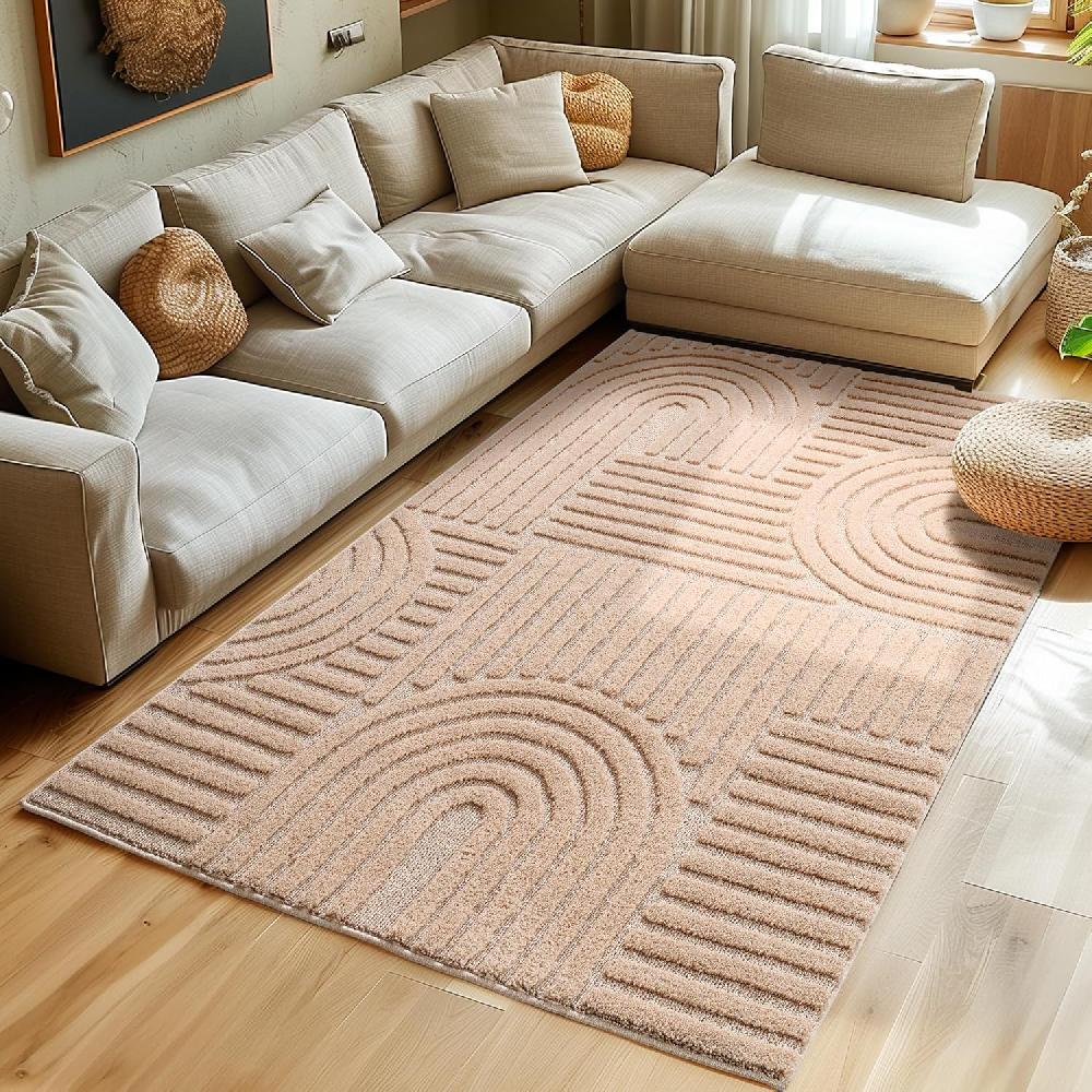 Deco Tapis Tapis Unicolore Avec Motifs Effet Relief