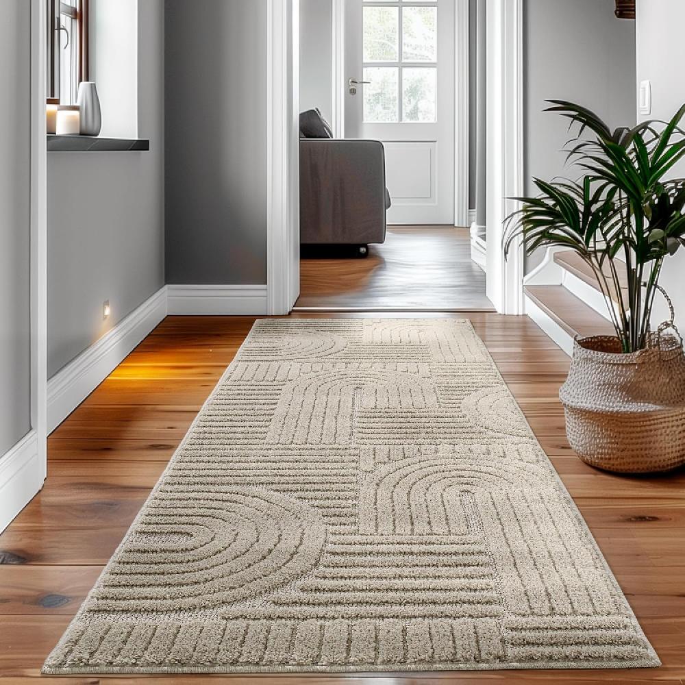 Deco Tapis Tapis Unicolore Avec Motifs Effet Relief