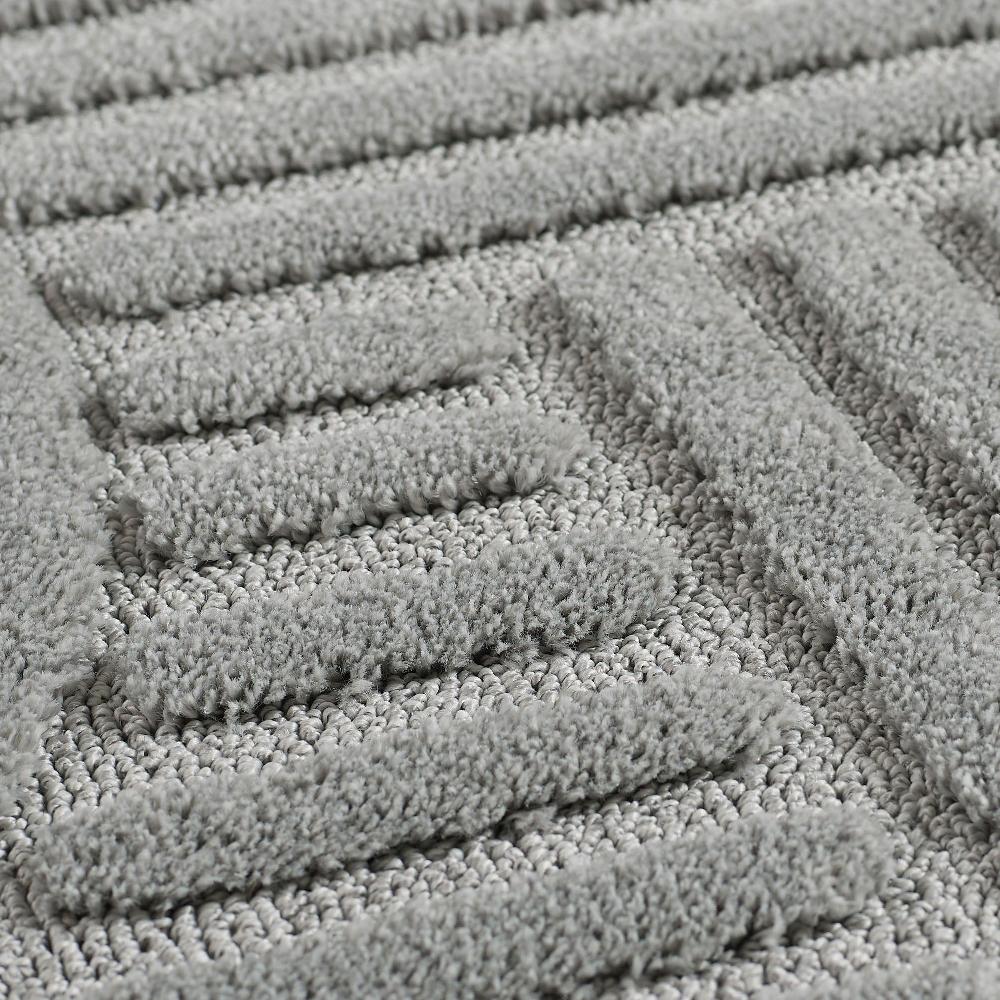 Deco Tapis Tapis Unicolore Avec Motifs Effet Relief