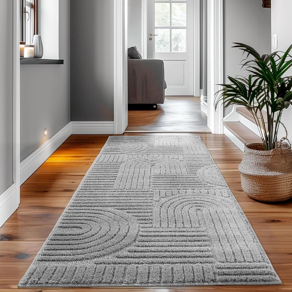 Deco Tapis Tapis Unicolore Avec Motifs Effet Relief