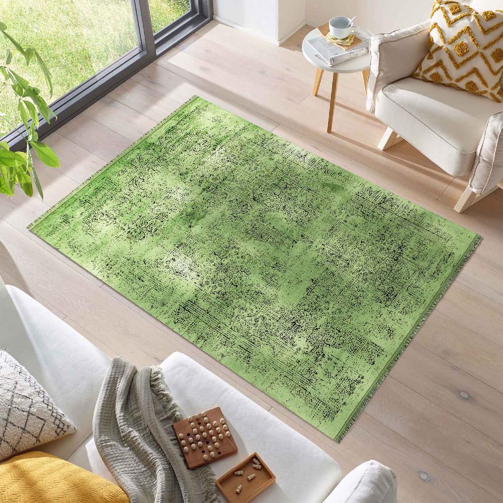 deco tapis Tapis Vintage Oriental Aspect Viscose Vert