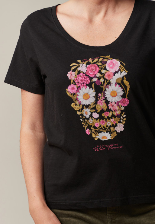 Deeluxe T-shirt FLOWERSKULL