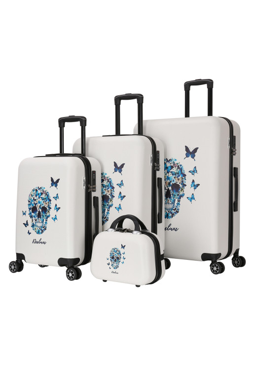 deeluxe Set de 3 valises + Vanity ABS - BLUE SERENITY - DEELUXE