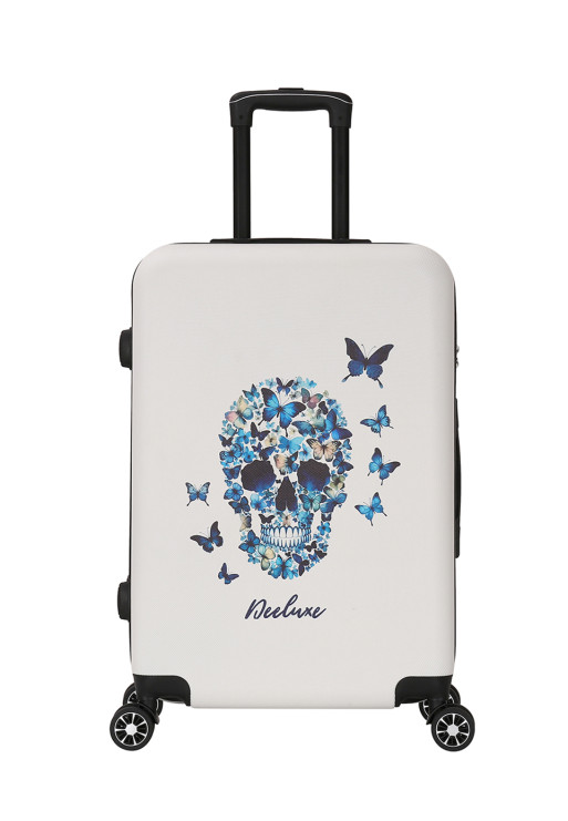 deeluxe Valise Grande taille 4 roues 75cm ABS - BLUE SERENITY - DEELUXE