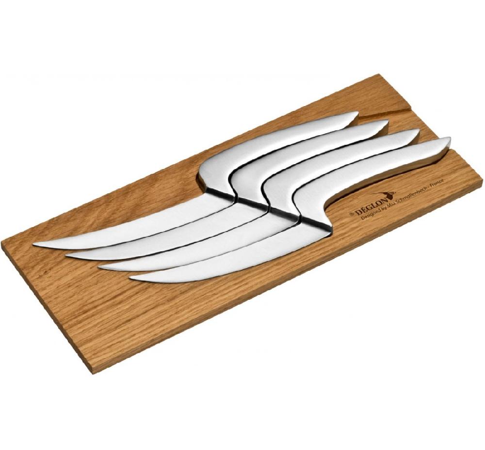 déglon MEETING® - 4 COUTEAUX À STEAK SUPPORT BOIS