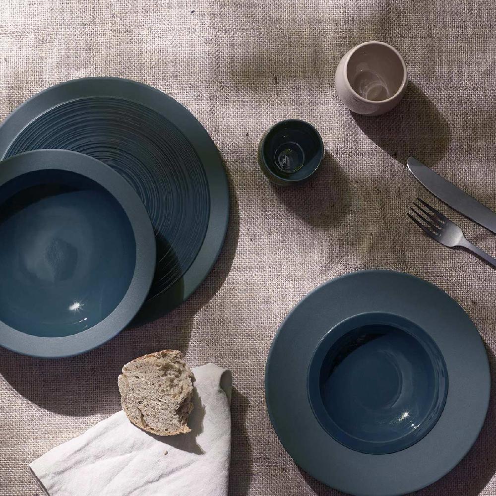 Degrenne Paris BAHIA BLEU DE ROCHE Assiette Gourmet Petit Bassin 23 Cm