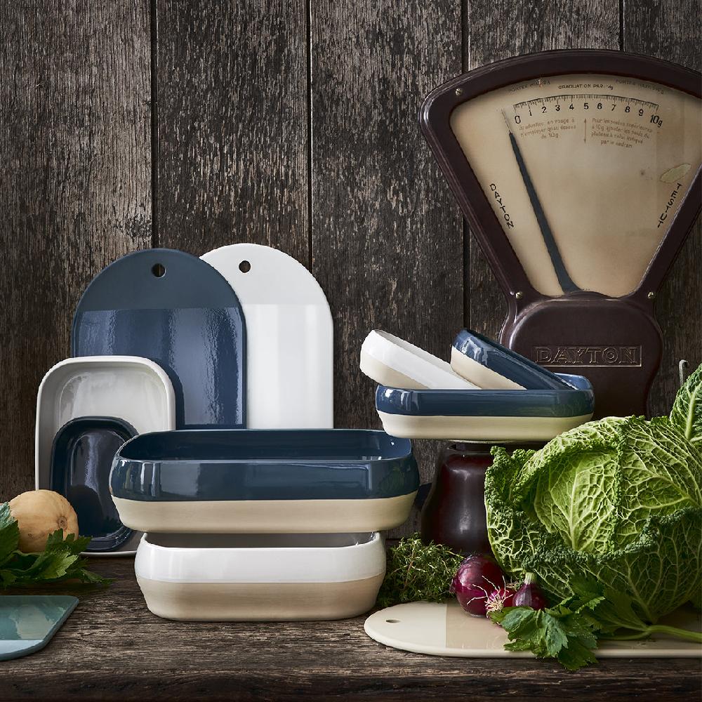 Degrenne Paris BAHIA BLEU DE ROCHE Planche En Grès 25 X 13 5 Cm