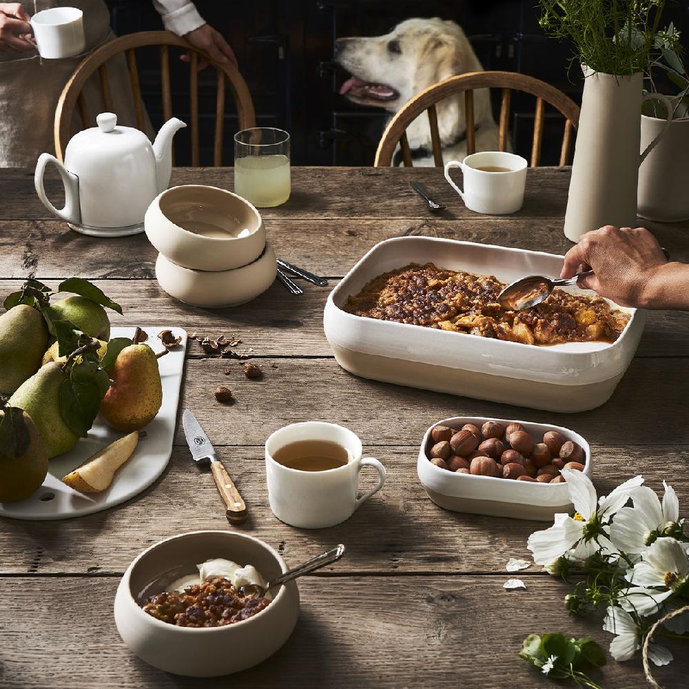 Degrenne Paris BAHIA PIERRE DE LUNE Planche En Porcelaine 35 X 21 Cm