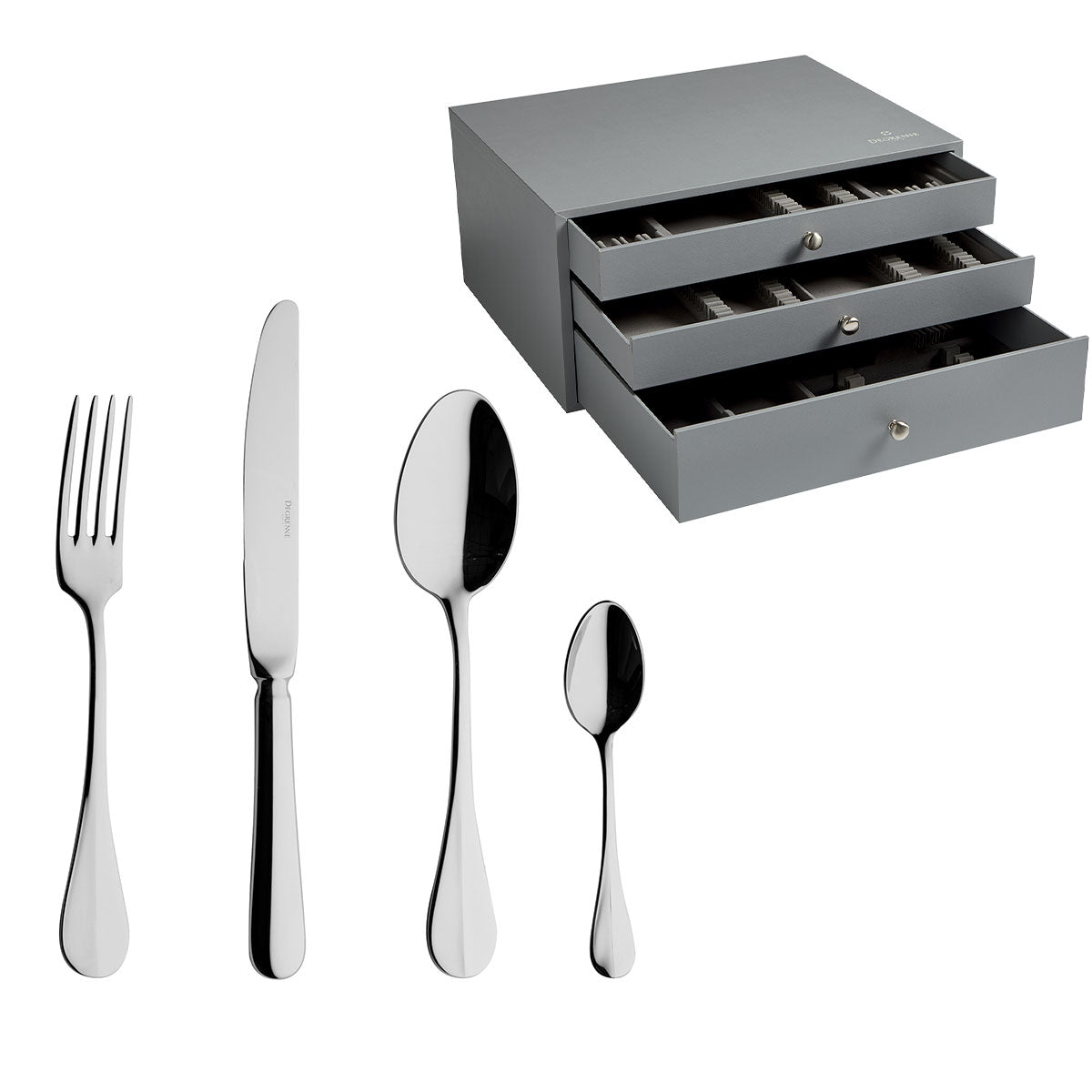 degrenne paris BLOIS MIROIR Colis écrin 100 couverts