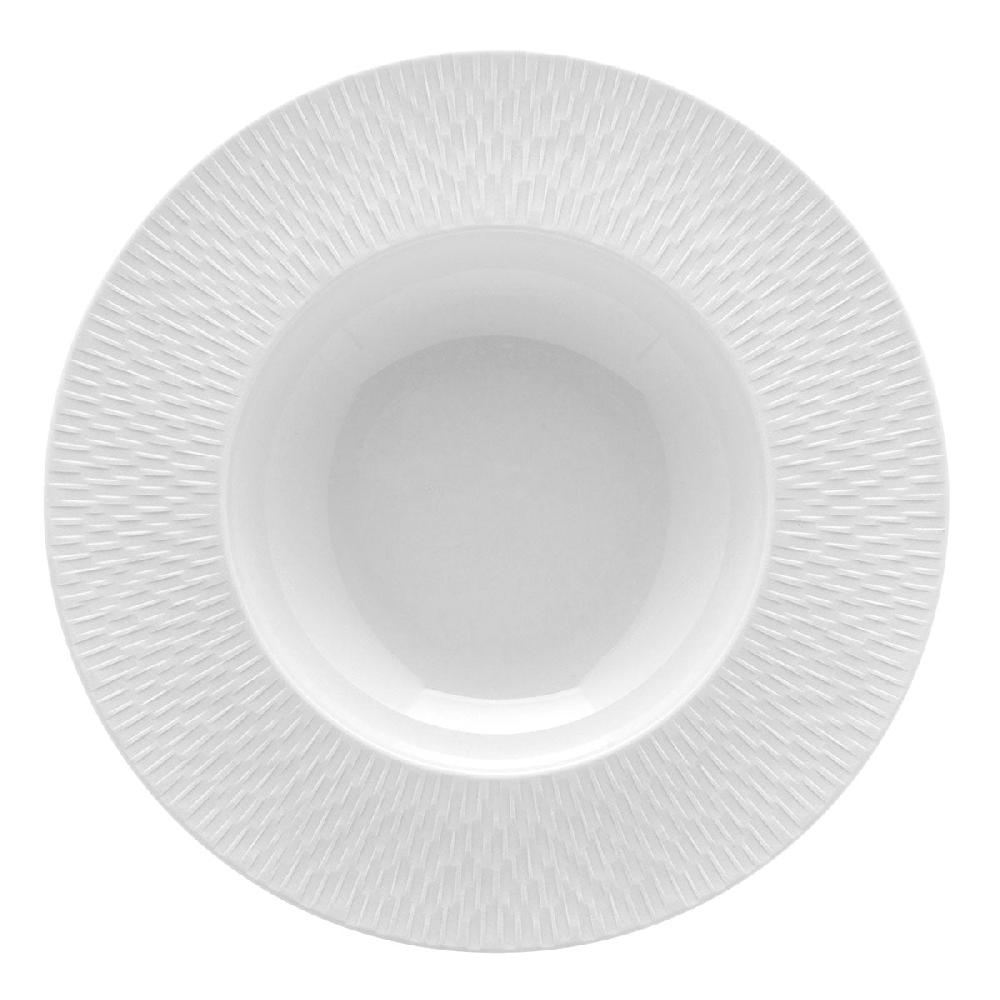 degrenne paris BOREAL SATIN BLANC Assiette creuse à aile 29 cm