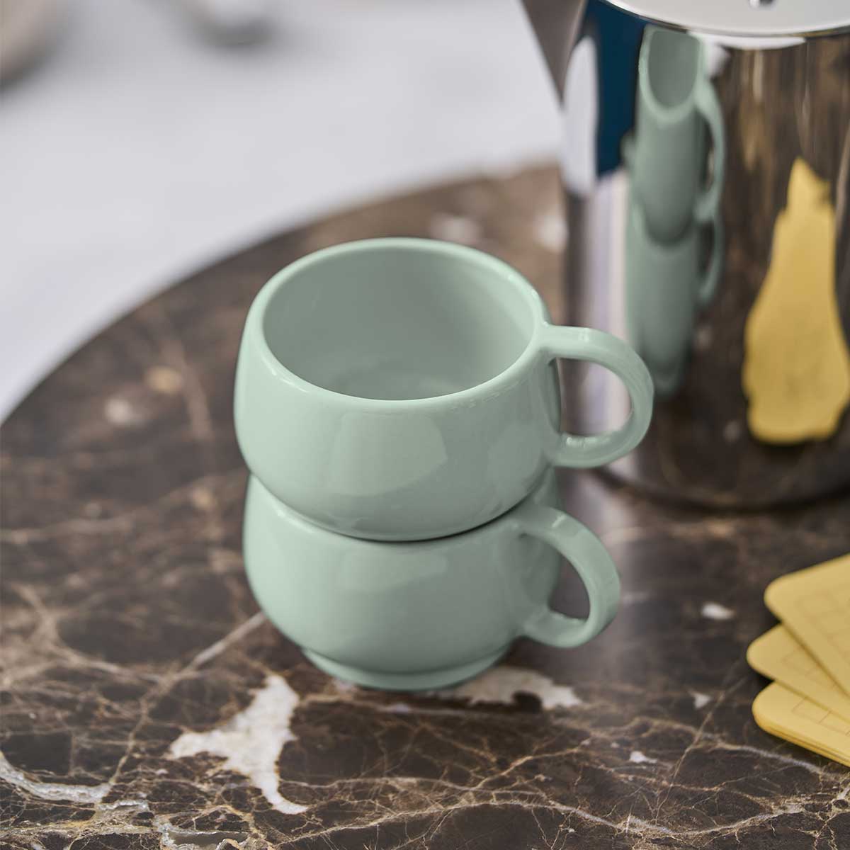 Degrenne Paris CAFETERIE EMPILEO VERT AMANDE Tasse à Café/expresso 10 Cl