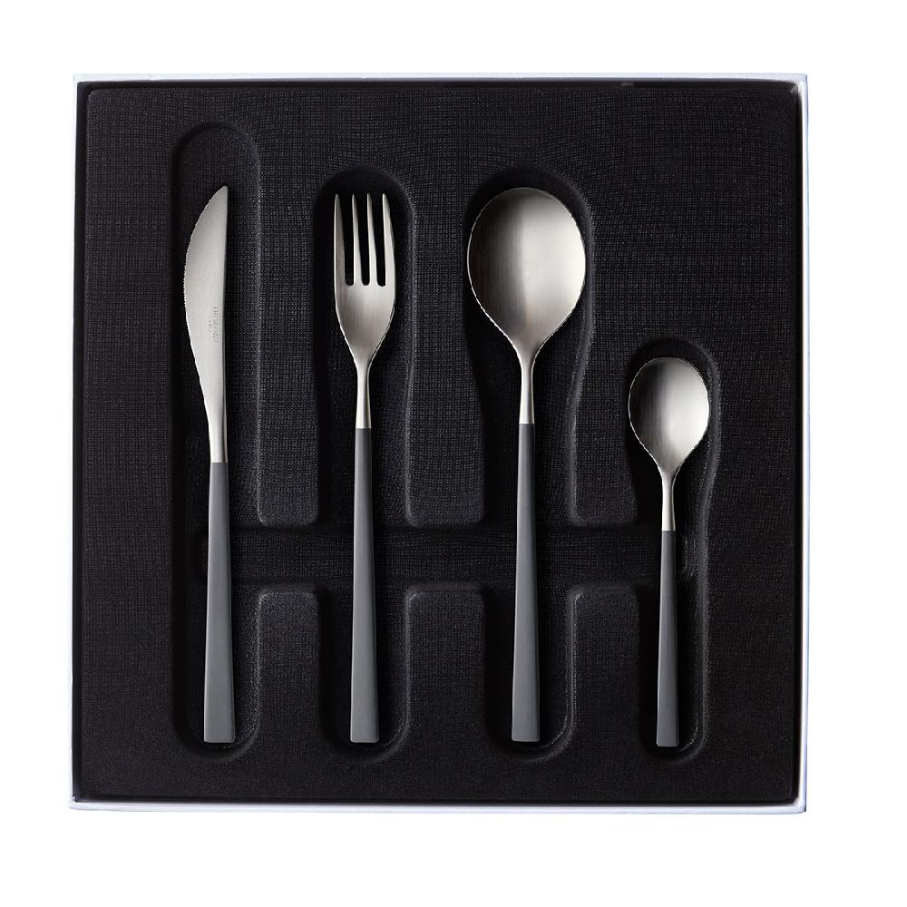 Degrenne Paris FUSE COLOR GRIS Coffret 24 Couverts