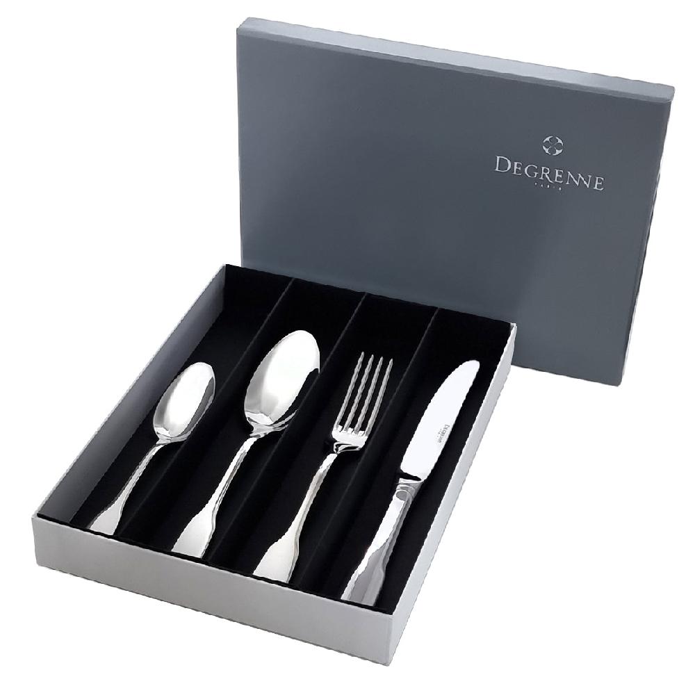 degrenne paris LUTECE MIROIR Coffret 4 couverts