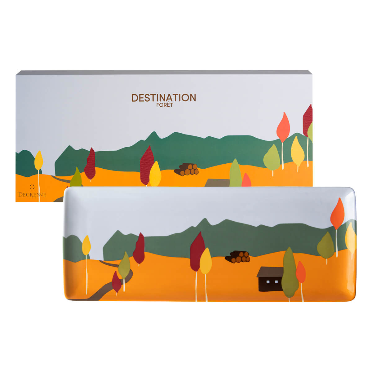 degrenne paris DESTINATION FORET Plat à cake 40 x 16 cm