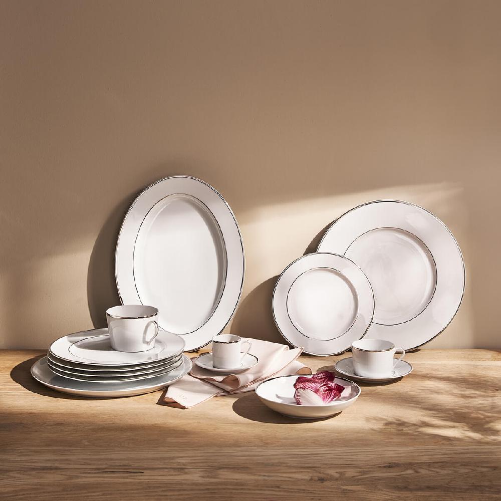 Degrenne Paris GALON PLATINE Assiette à Dessert 21 5 Cm