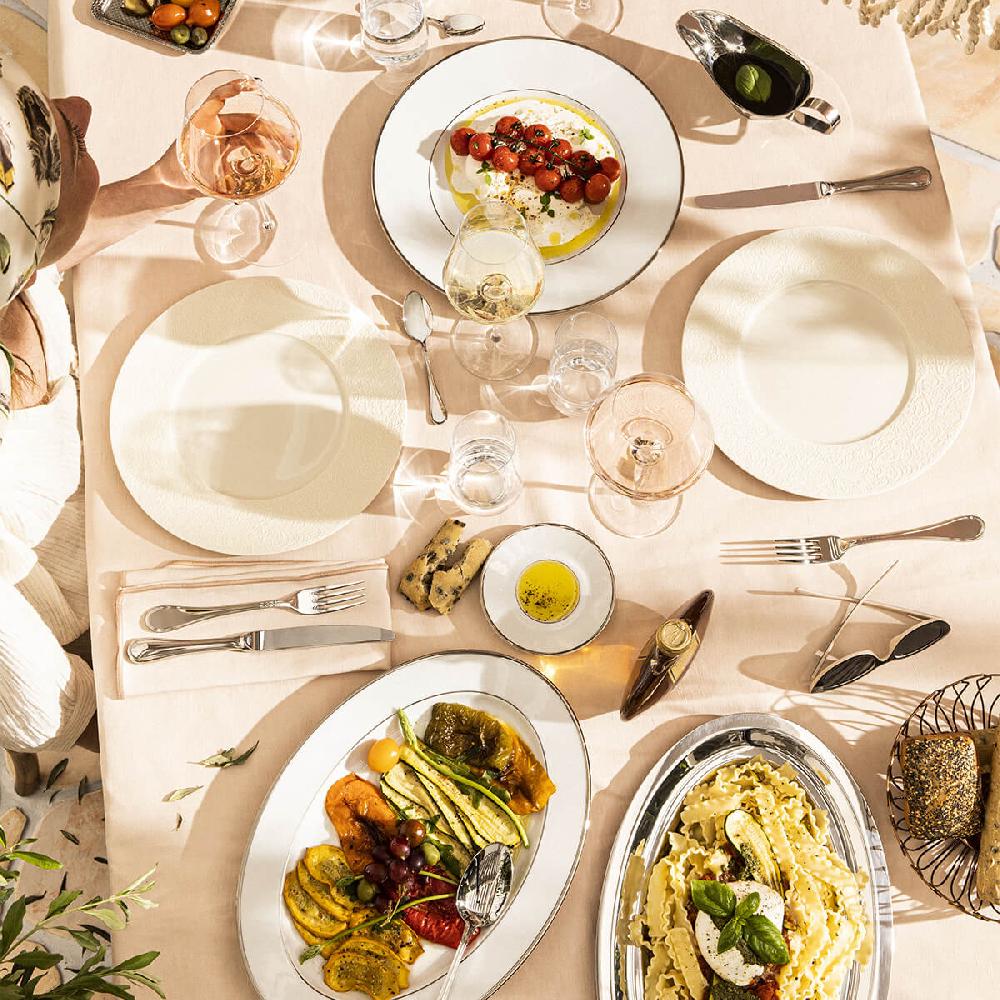 Degrenne Paris GALON PLATINE Soucoupe à Déjeuner 18 Cm