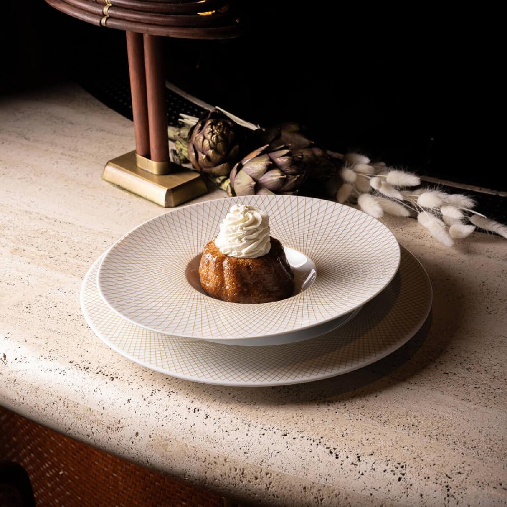 Degrenne Paris GRAPHIQUE CLASSIQUE DORE Assiette De Présentation 32 5cm