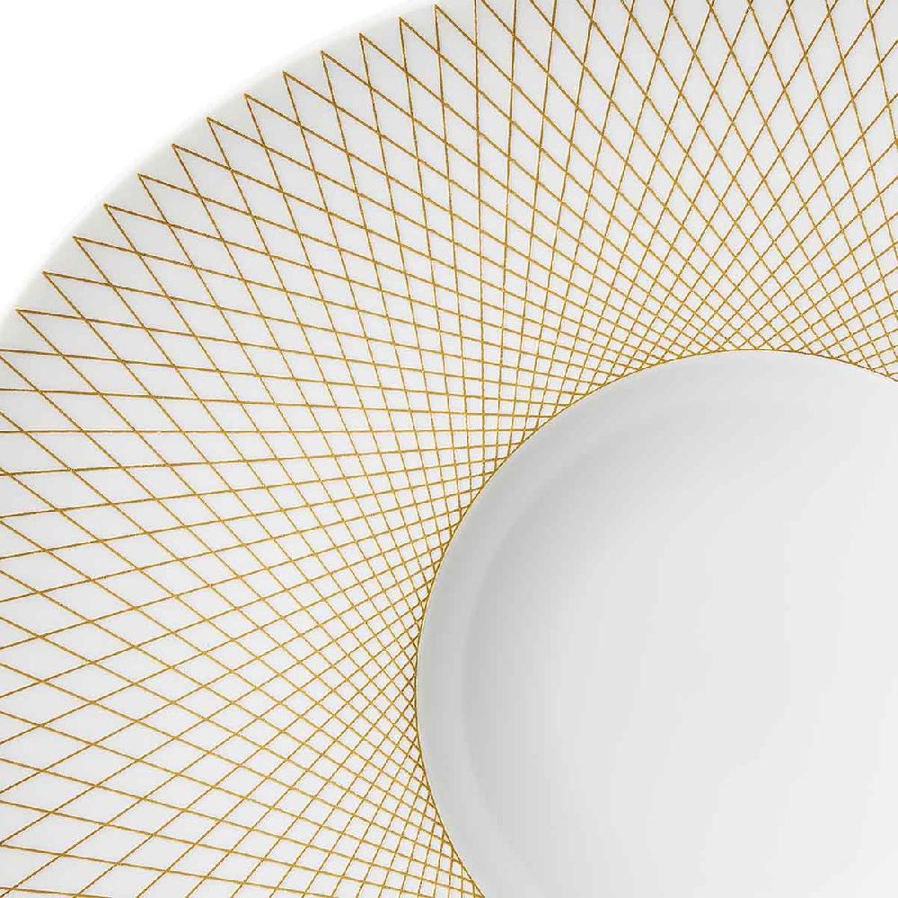 Degrenne Paris GRAPHIQUE CLASSIQUE DORE Assiette Gourmet Ovale 30cm X 26cm