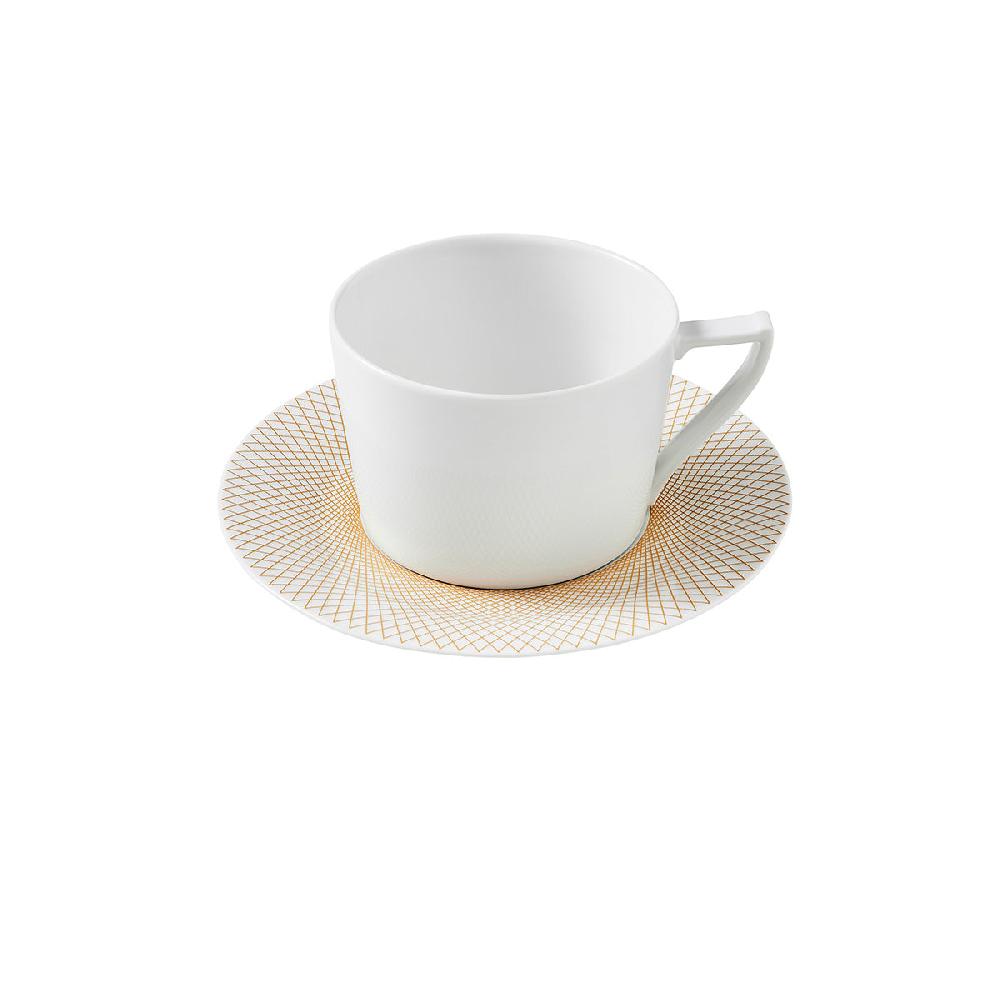 Degrenne Paris GRAPHIQUE CLASSIQUE DORE Soucoupe Déjeuner 18cm