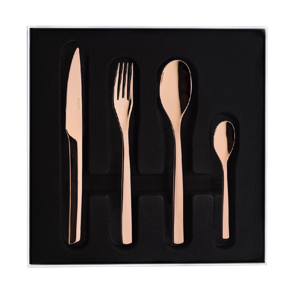 Degrenne Paris GUEST MIROIR CUIVRE Coffret 24 Couverts