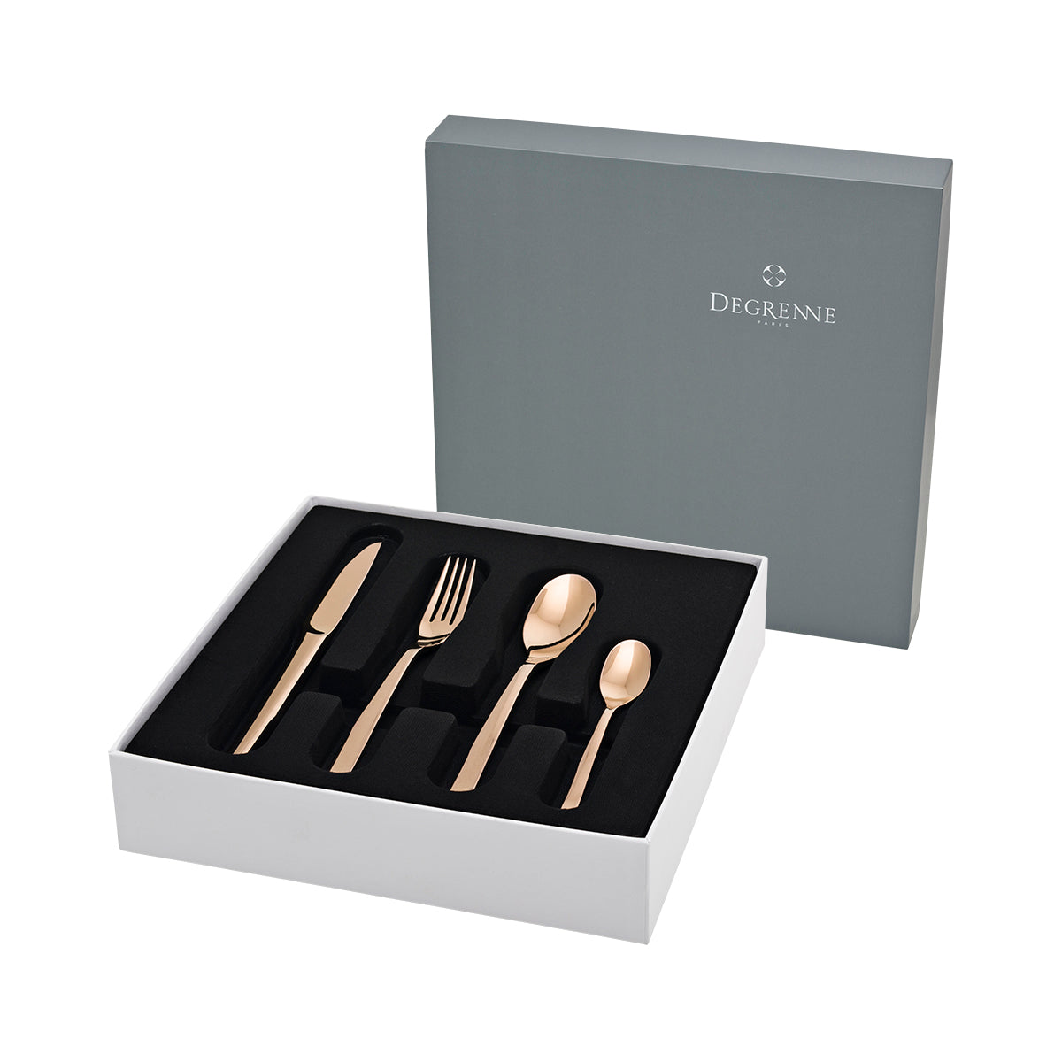 Degrenne Paris GUEST MIROIR CUIVRE Coffret 24 Couverts