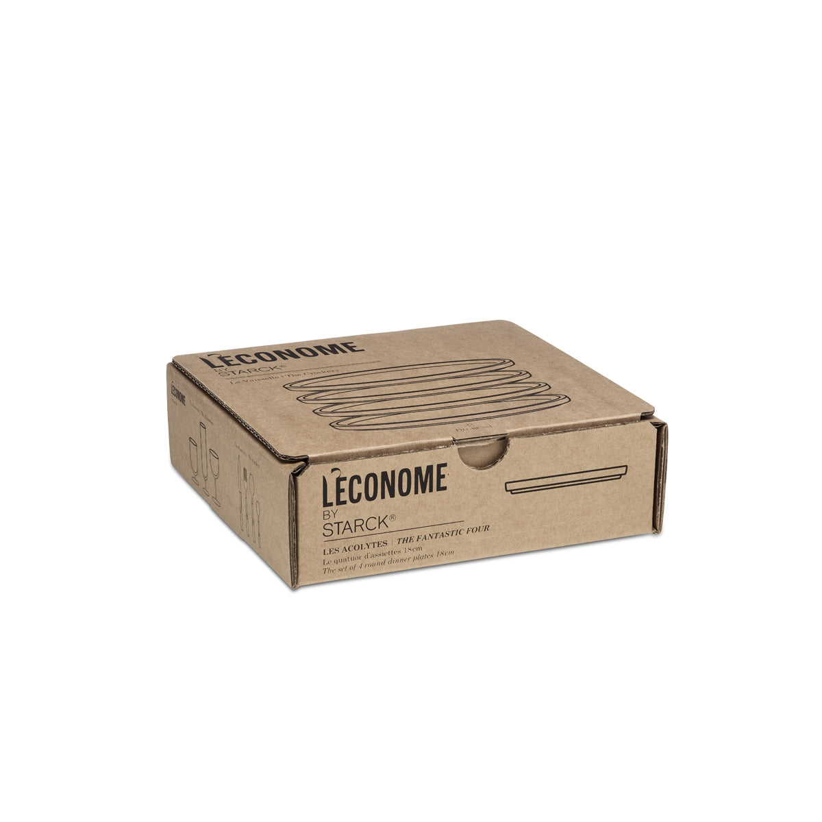 Degrenne Paris LA VAISSELLE DE L'ECONOME ARTICHAUT VERT Coffret 4 Assiettes 18 Cm