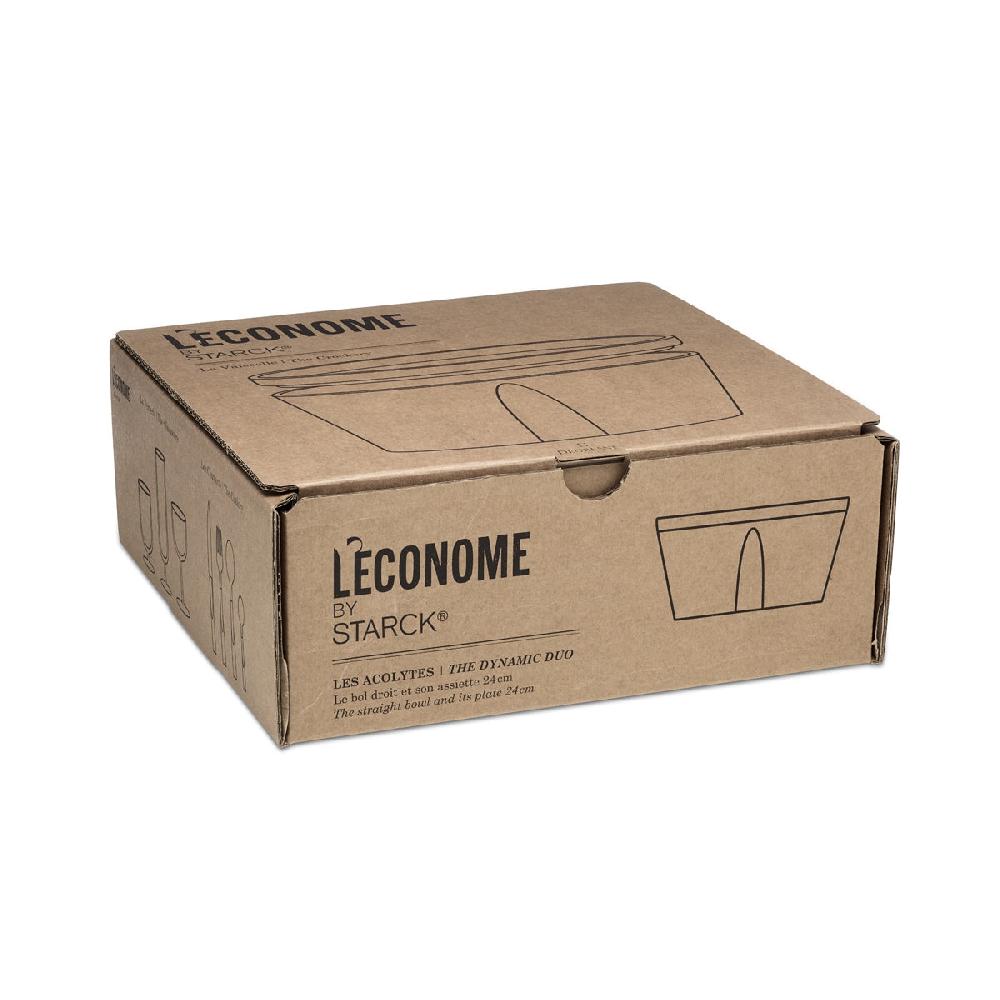 Degrenne Paris LA VAISSELLE DE L'ECONOME BLANCHE Coffret Bol Droit Et Assiette 24 Cm
