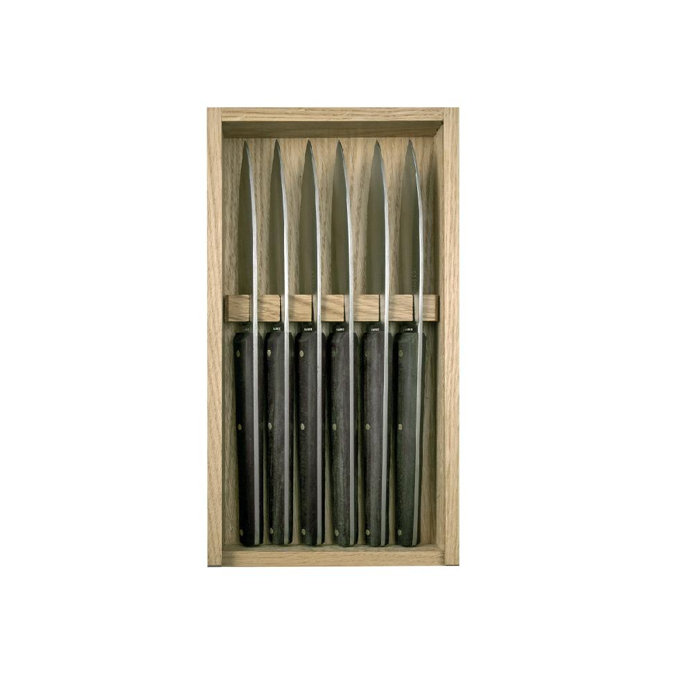 degrenne paris MIRAGE LES ESSENCES Coffret 6 couteaux à steak manche ébène