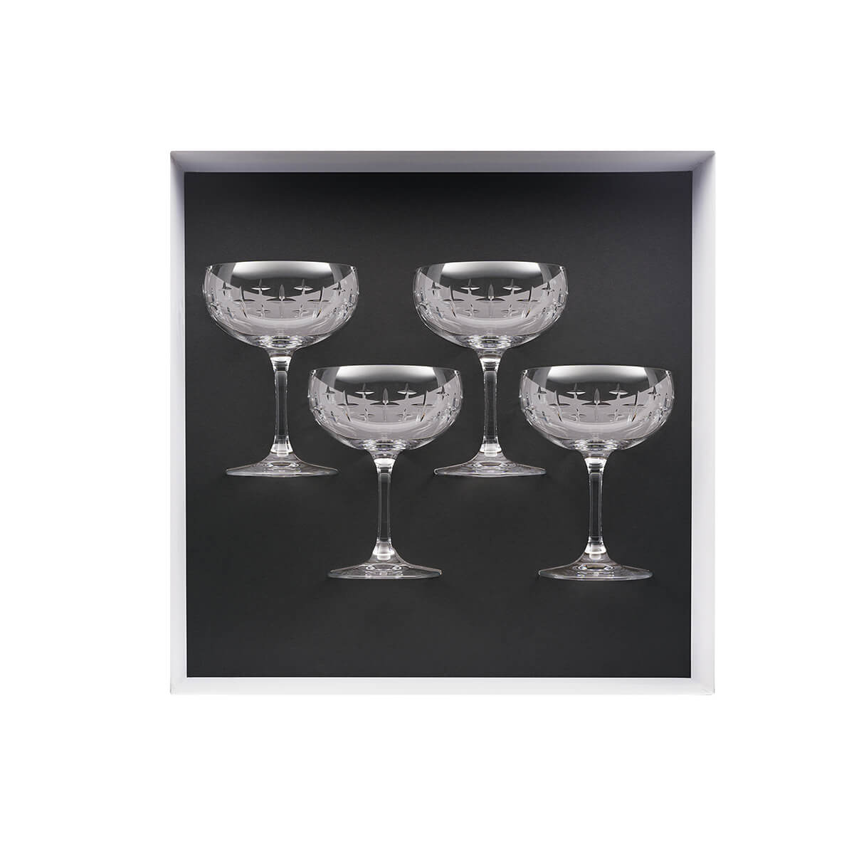 degrenne paris NEWPORT TWIST Coffret 4 coupes à cocktail/glace 28 cl