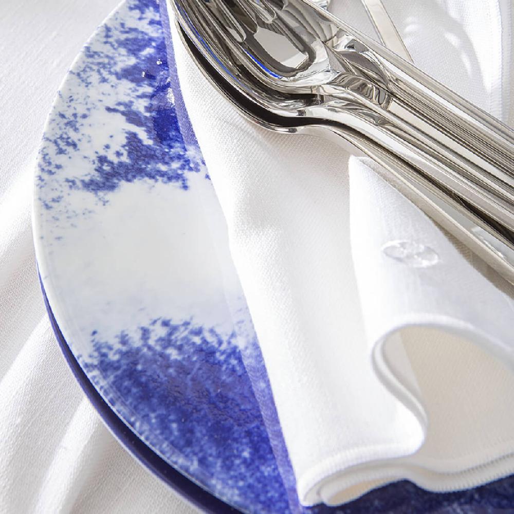 Degrenne Paris NUANCES COTON & LIN BLANC Coffret 6 Serviettes Rectangulaires 50x40 Cm