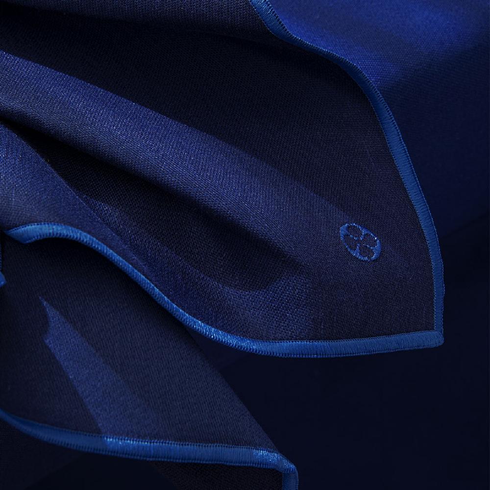 Degrenne Paris NUANCES COTON & LIN BLEU NUIT Lot De 4 Serviettes 50 X 40 Cm