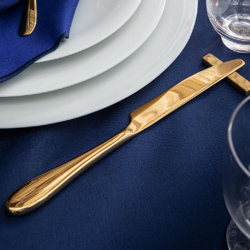 Degrenne Paris NUANCES COTON & LIN BLEU NUIT Nappe Rectangulaire 180 X 250 Cm