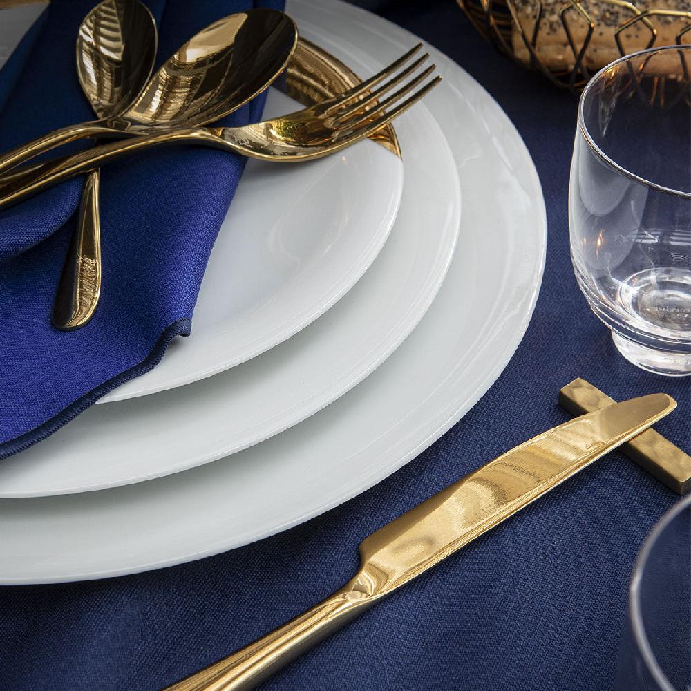 Degrenne Paris NUANCES COTON & LIN BLEU ROY Lot De 4 Serviettes 50 X 40 Cm