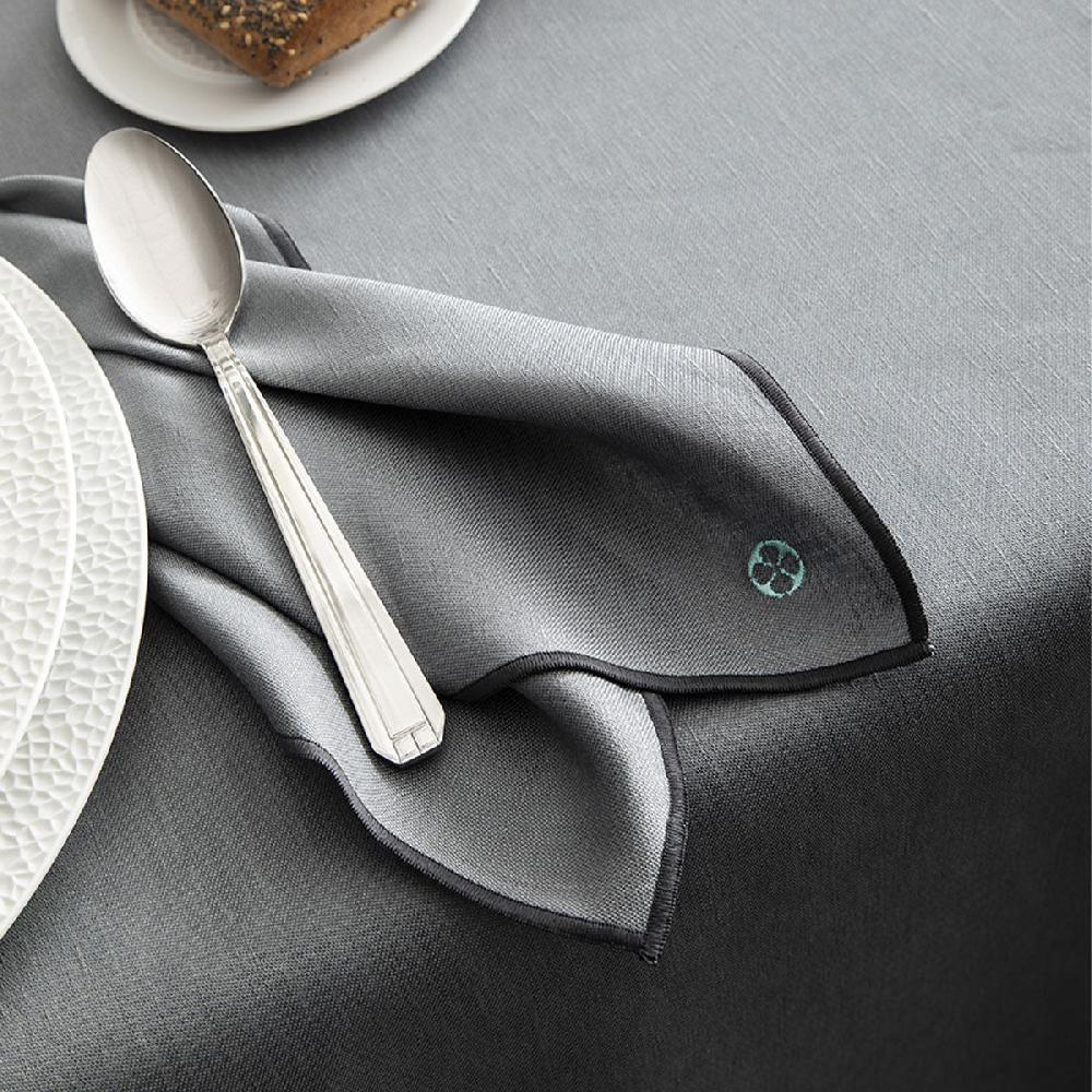 Degrenne Paris NUANCES COTON & LIN GRIS Coffret 6 Serviettes 50 X 40 Cm