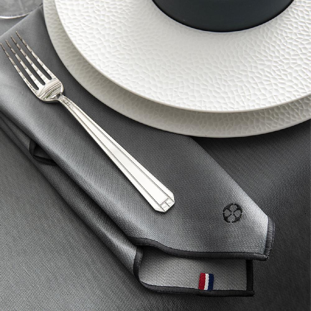 Degrenne Paris NUANCES COTON & LIN GRIS Coffret 6 Serviettes 50 X 40 Cm