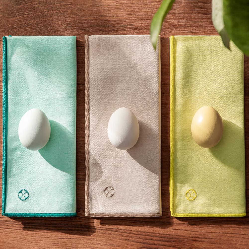 Degrenne Paris NUANCES COTON & LIN JAUNE PALE Lot De 4 Serviettes 50 X 40 Cm