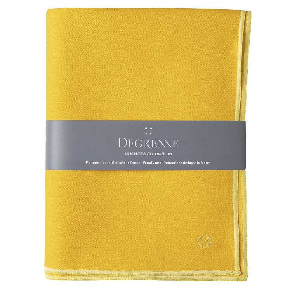 degrenne paris NUANCES COTON & LIN JAUNE TOURNESOL Nappe rectangulaire 180 x 250 cm