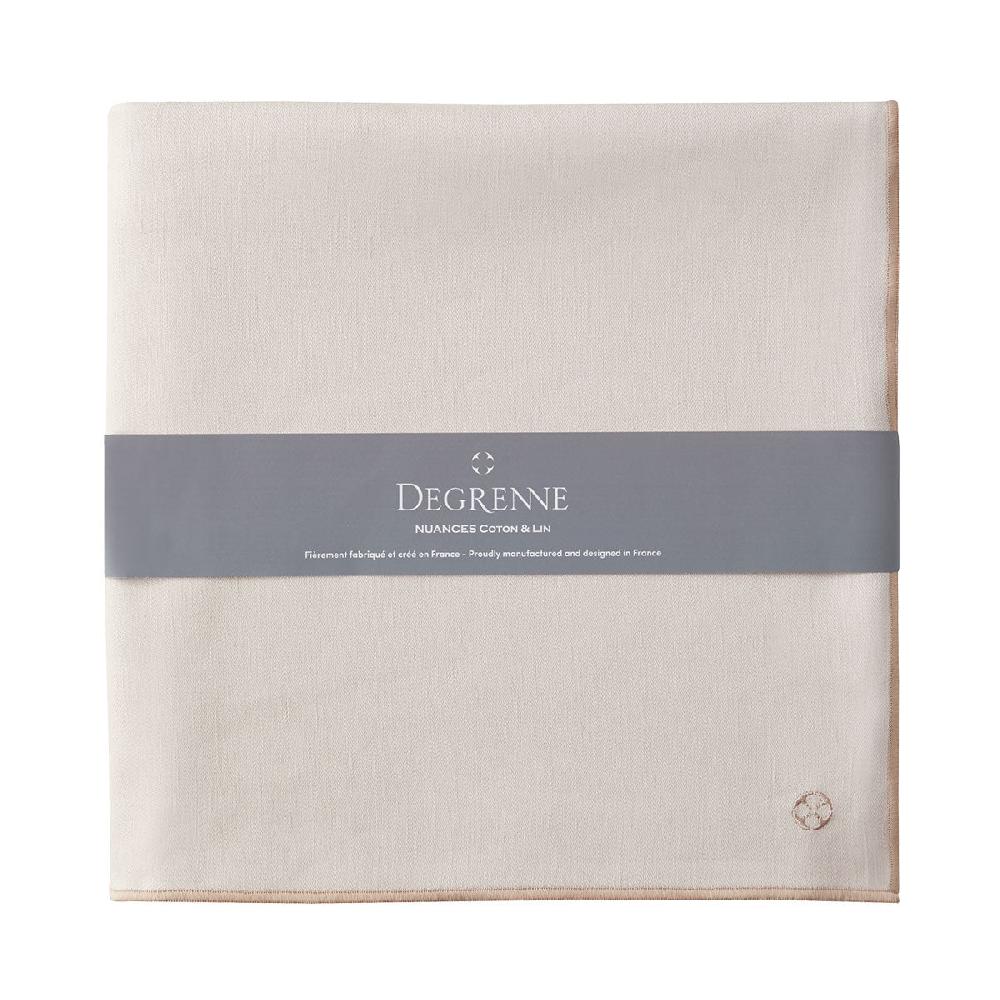 degrenne paris NUANCES COTON & LIN NUDE Nappe carrée 180 x 180 cm