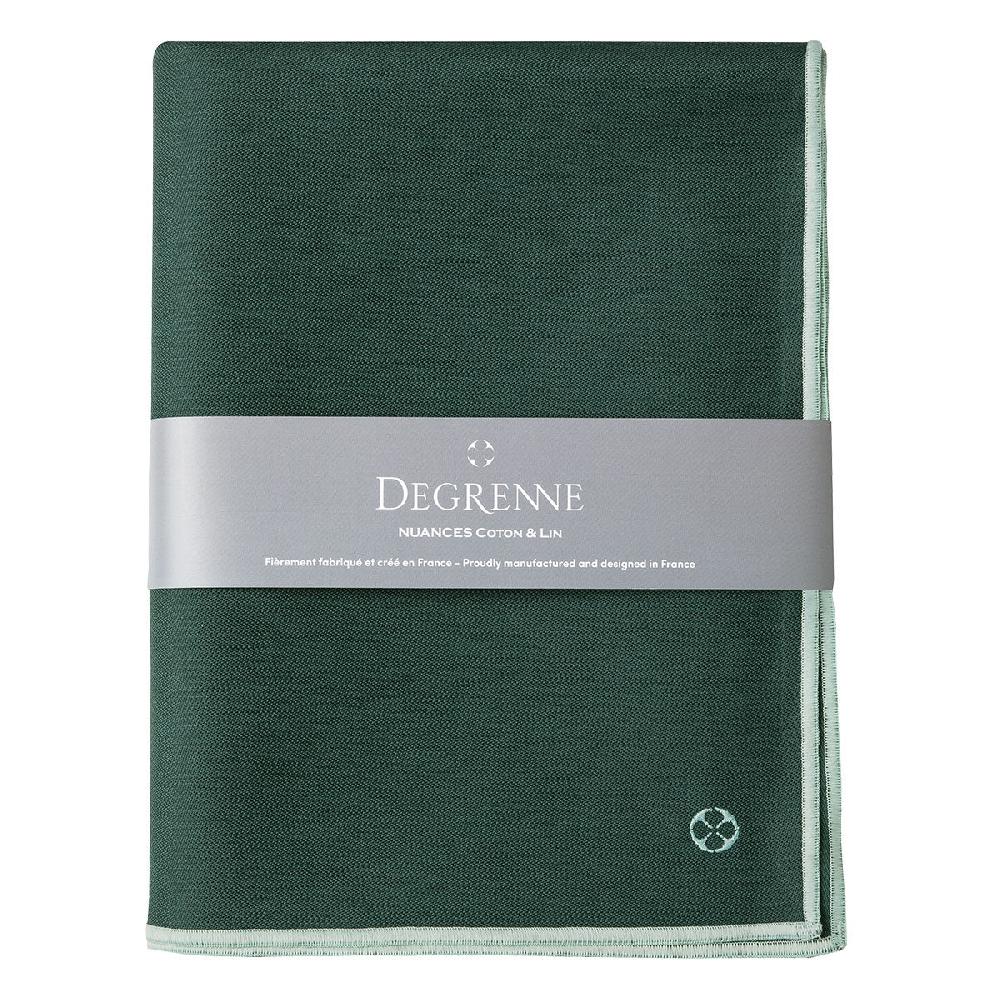 Degrenne Paris NUANCES COTON & LIN VERT EMERAUDE Nappe Rectangulaire 180 X 250 Cm