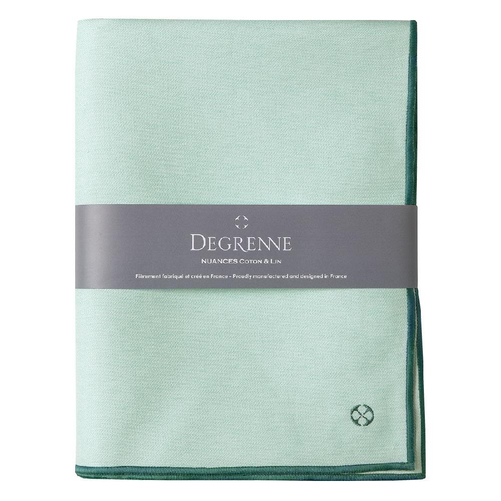 degrenne paris NUANCES COTON & LIN VERT MENTHE Nappe rectangulaire 180 x 250 cm