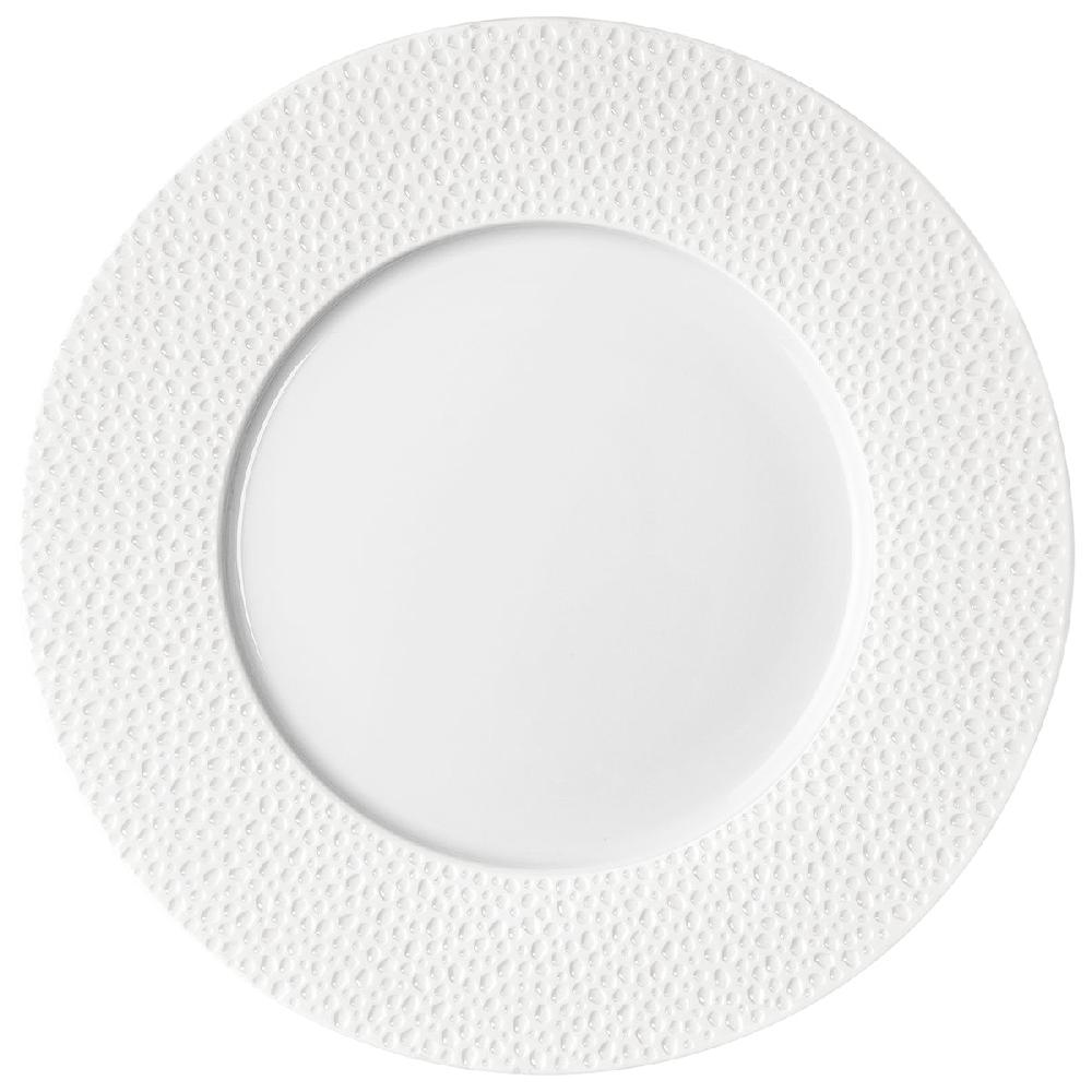 Degrenne Paris PERLES DE ROSEE BLANCHES Assiette De Présentation 32 Cm