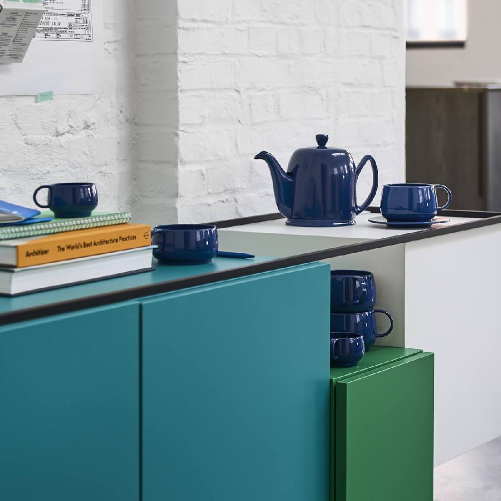 Degrenne Paris SALAM MONOCHROME Théière 6 Tasses Cloche Bleue